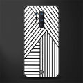 classic white black patten glass case for oneplus 8 pro image