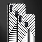 classic white black patten glass case for samsung a11 image-2