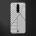 classic white black patten glass case for oneplus 8 image