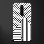 classic white black patten glass case for oneplus 8 image