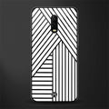 classic white black patten glass case for oneplus 6t image