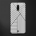 classic white black patten glass case for oneplus 6t image