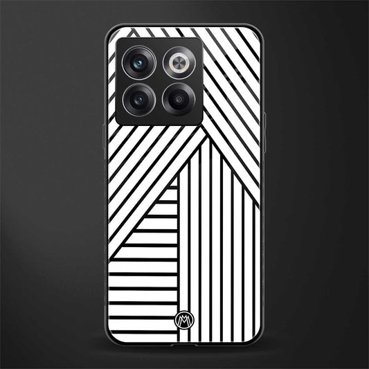 classic white black patten back phone cover | glass case for oneplus 10t