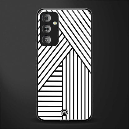 classic white black patten back phone cover | glass case for samsung galaxy f23 5g