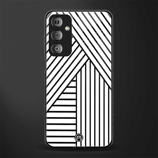 classic white black patten back phone cover | glass case for samsung galaxy f23 5g
