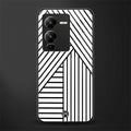 classic white black patten back phone cover | glass case for vivo v25 pro 5g