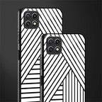 classic white black patten back phone cover | glass case for samsung galaxy f42