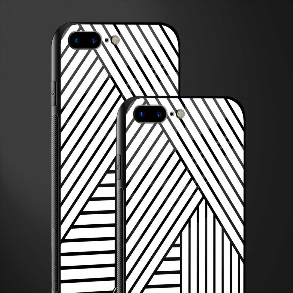 classic white black patten glass case for iphone 7 plus image-2