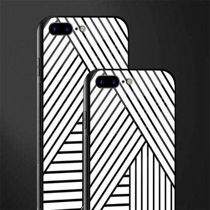classic white black patten glass case for iphone 7 plus image-2