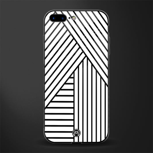 classic white black patten glass case for iphone 7 plus image