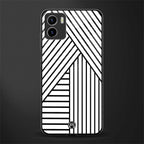 classic white black patten back phone cover | glass case for vivo y72