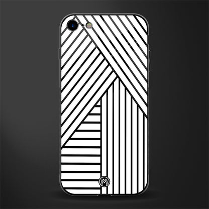 classic white black patten glass case for iphone 7 image