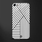 classic white black patten glass case for iphone se 2020 image