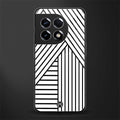 classic white black patten back phone cover | glass case for oneplus 11r