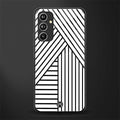 classic white black patten back phone cover | glass case for samsung galaxy a54 5g