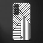 classic white black patten back phone cover | glass case for samsung galaxy a54 5g