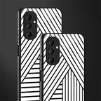 classic white black patten back phone cover | glass case for samsung galaxy a14 5g