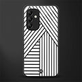 classic white black patten back phone cover | glass case for samsung galaxy a14 5g