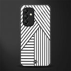 classic white black patten back phone cover | glass case for samsung galaxy a14 5g