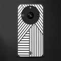 classic white black patten back phone cover | glass case for realme 11 pro 5g
