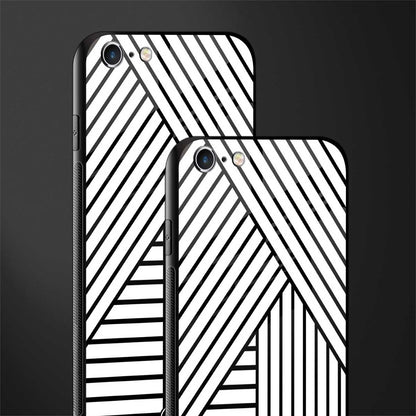 classic white black patten glass case for iphone 6s image-2