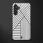 classic white black patten back phone cover | glass case for samsun galaxy a24 4g