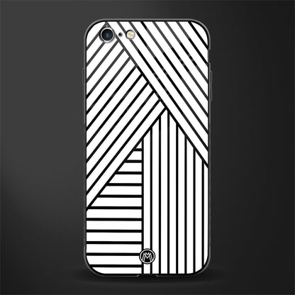 classic white black patten glass case for iphone 6s plus image