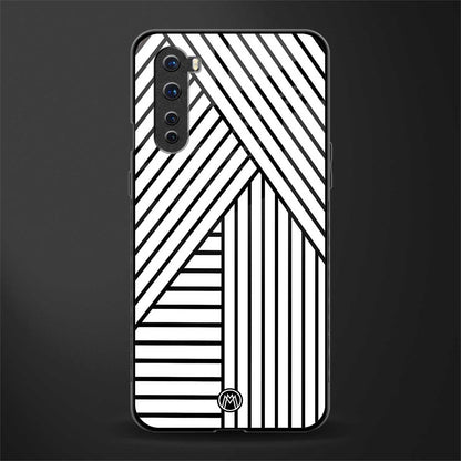 classic white black patten glass case for oneplus nord ac2001 image