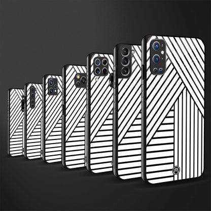 classic white black patten back phone cover | glass case for vivo t1 44w 4g