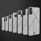 classic white black patten glass case for samsung galaxy a51 image-3