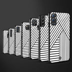 classic white black patten glass case for samsung galaxy a12