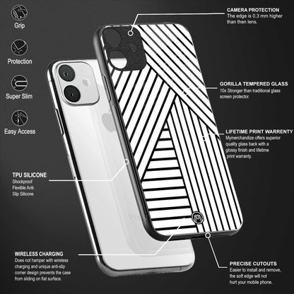 classic white black patten back phone cover | glass case for samsun galaxy a24 4g