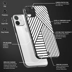 classic white black patten glass case for oppo reno7 5g image-4