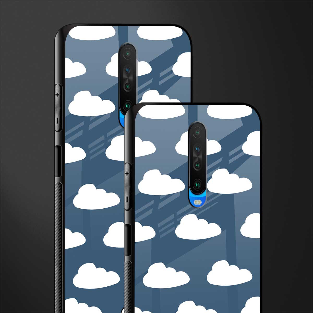 clouds glass case for poco x2 image-2