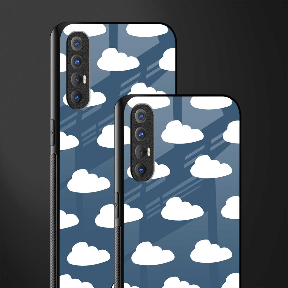 clouds glass case for oppo reno 3 pro image-2