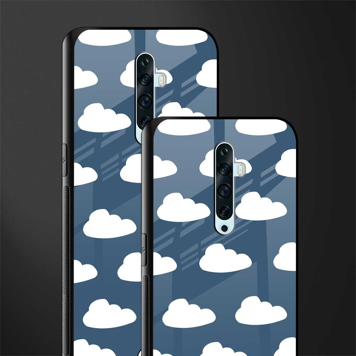 clouds glass case for oppo reno 2z image-2