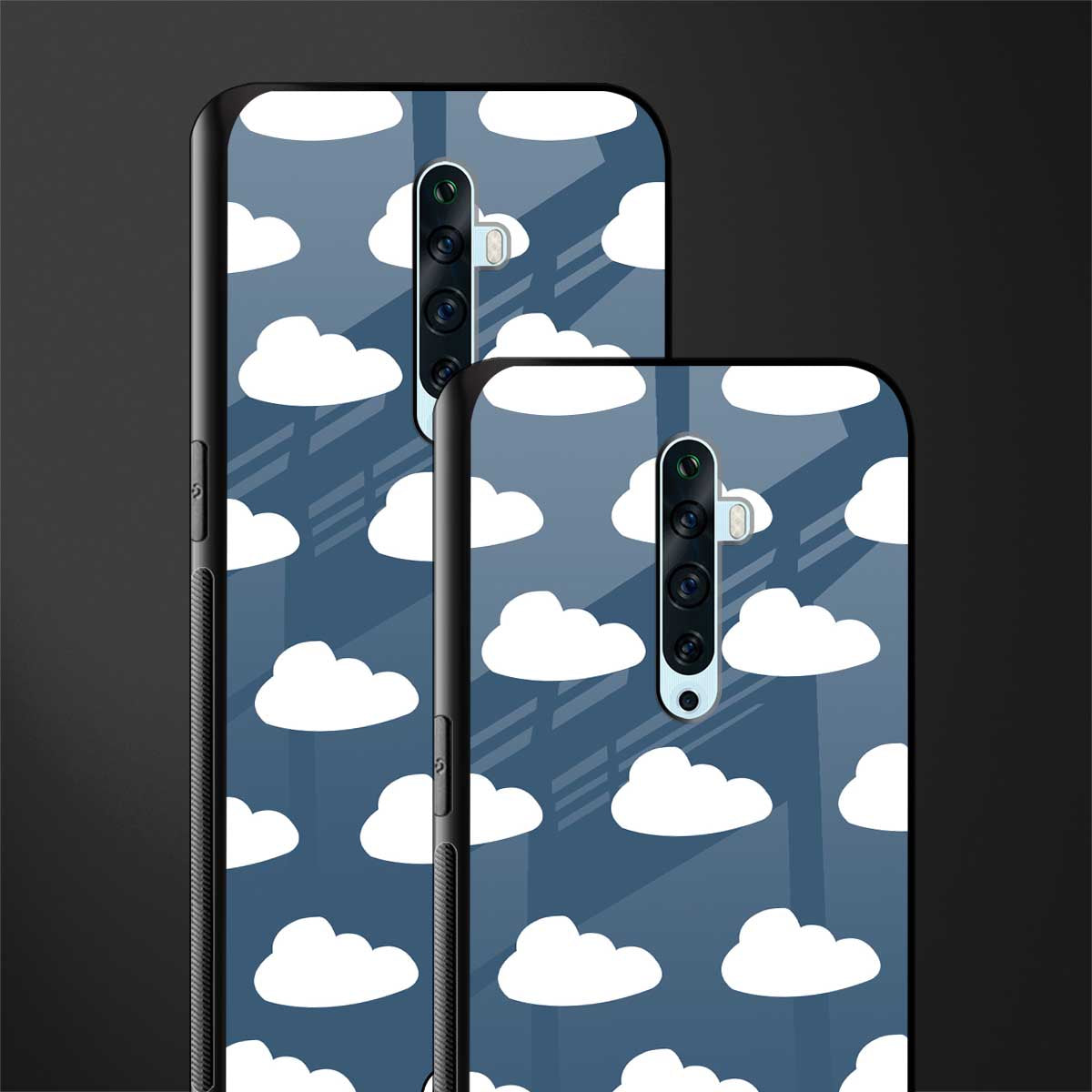 clouds glass case for oppo reno 2f image-2