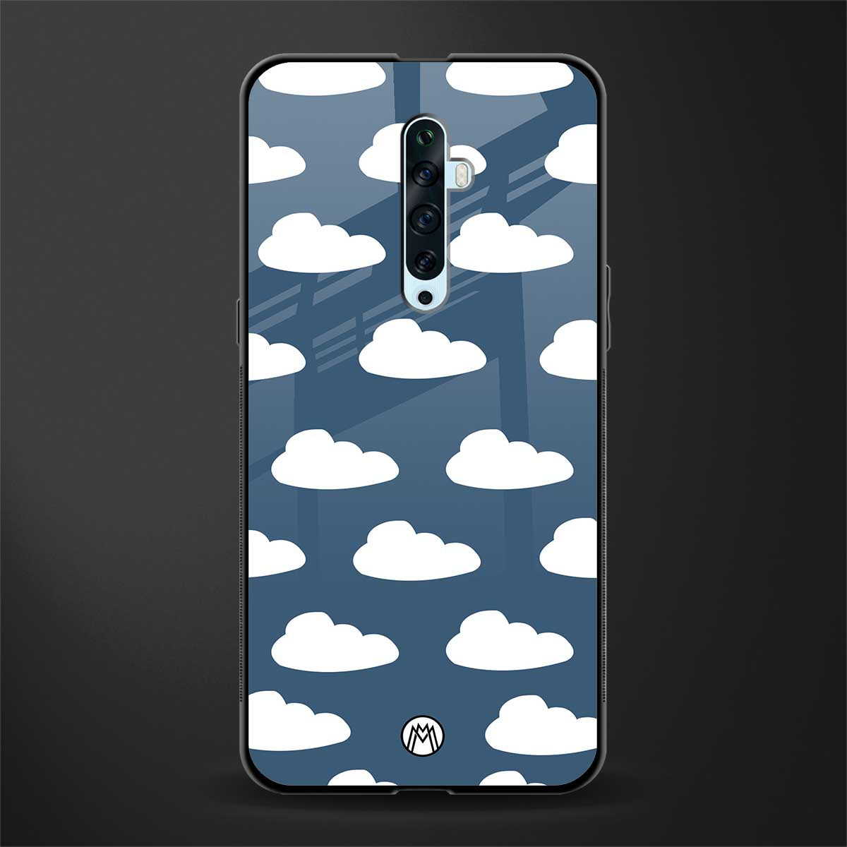 clouds glass case for oppo reno 2f image