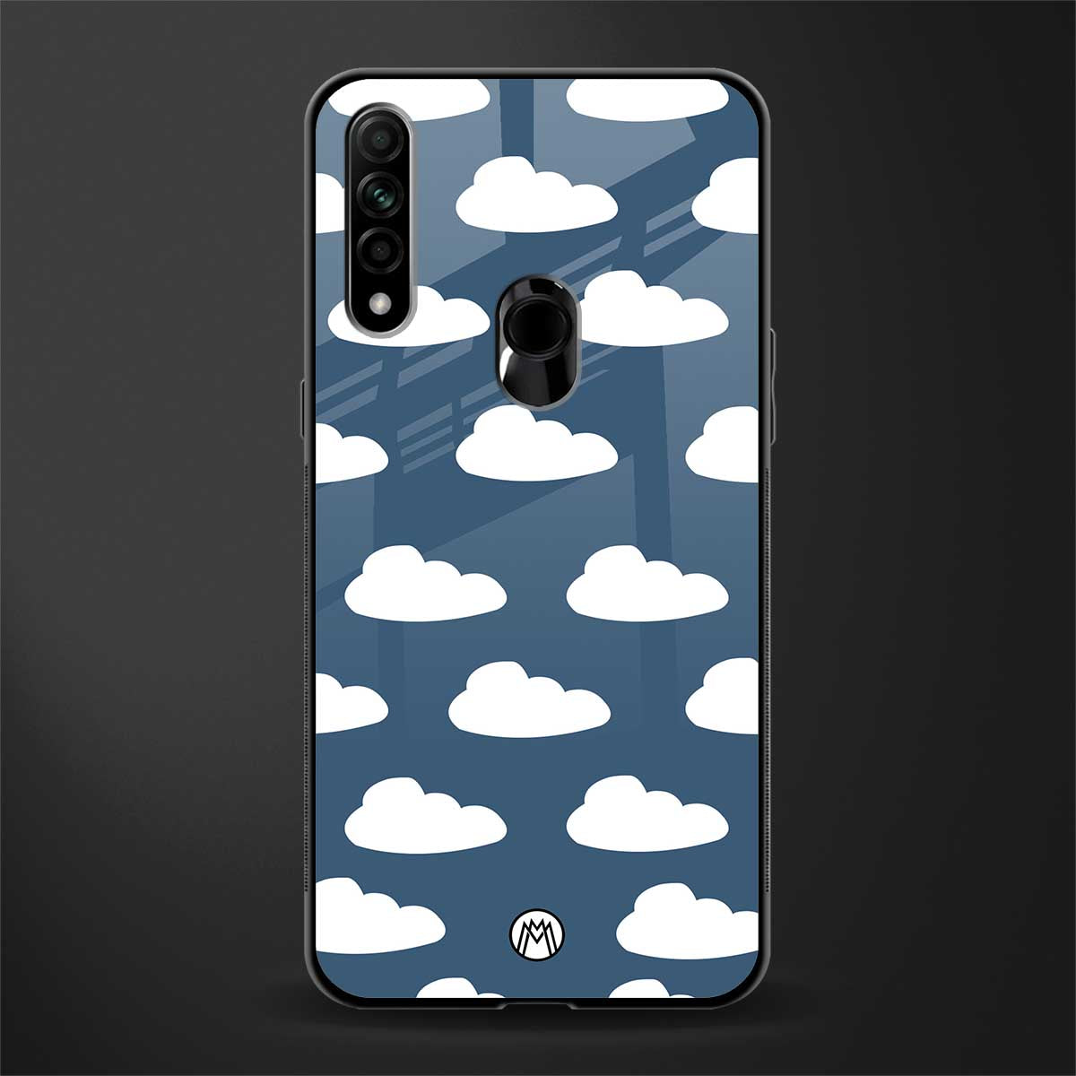 clouds glass case for oppo a31 image