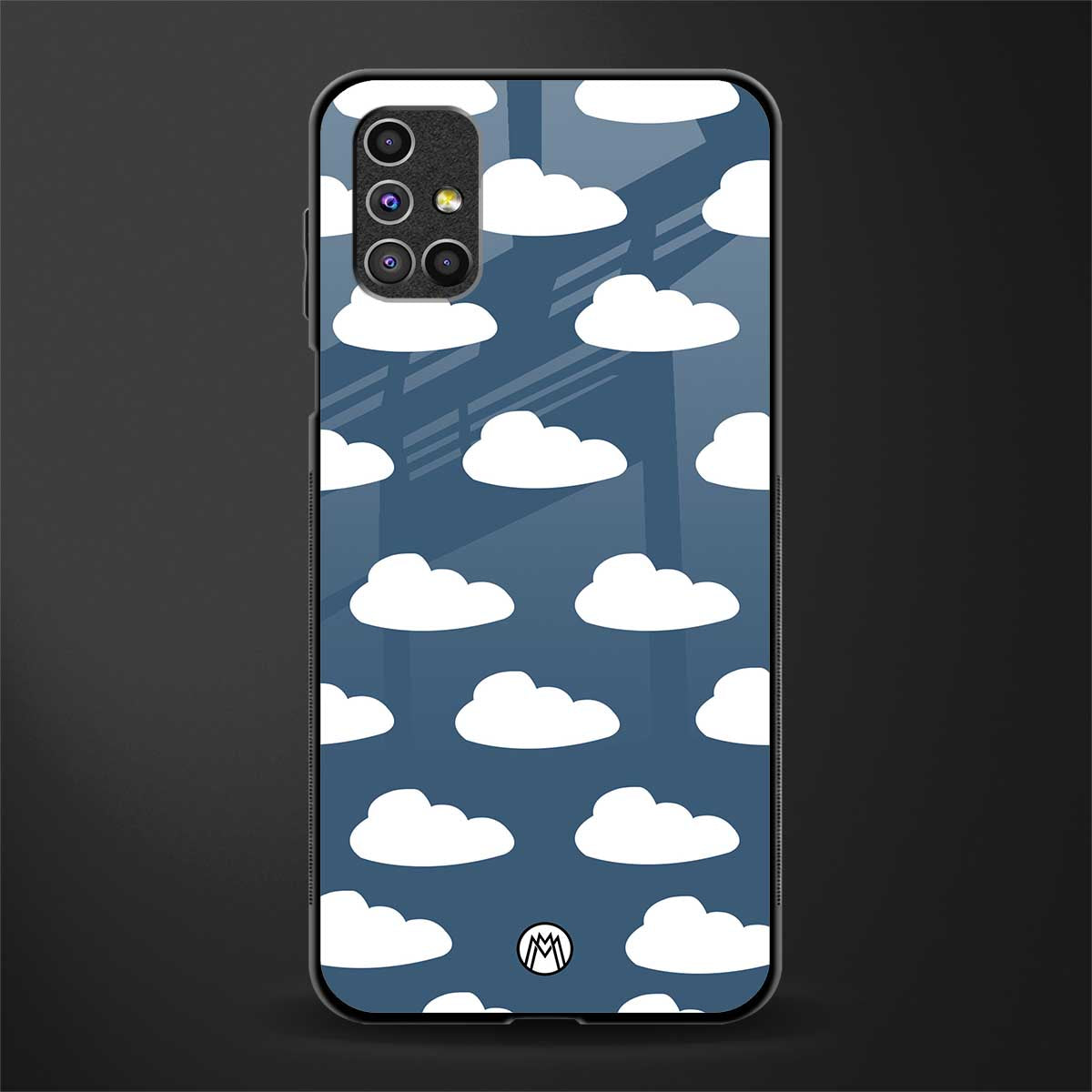 clouds glass case for samsung galaxy m51 image