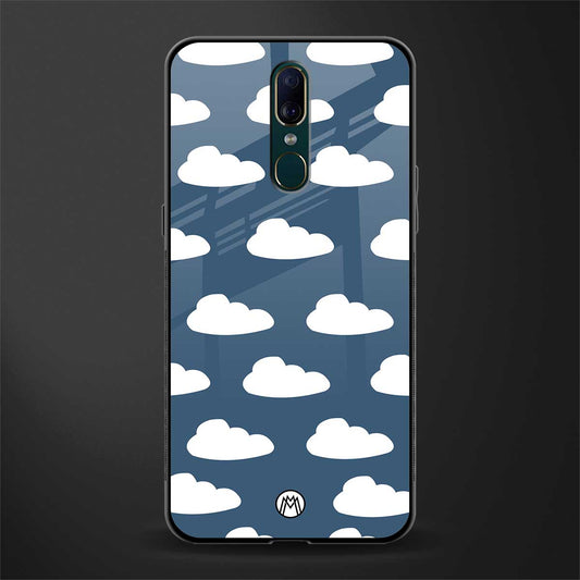 clouds glass case for oppo a9 image