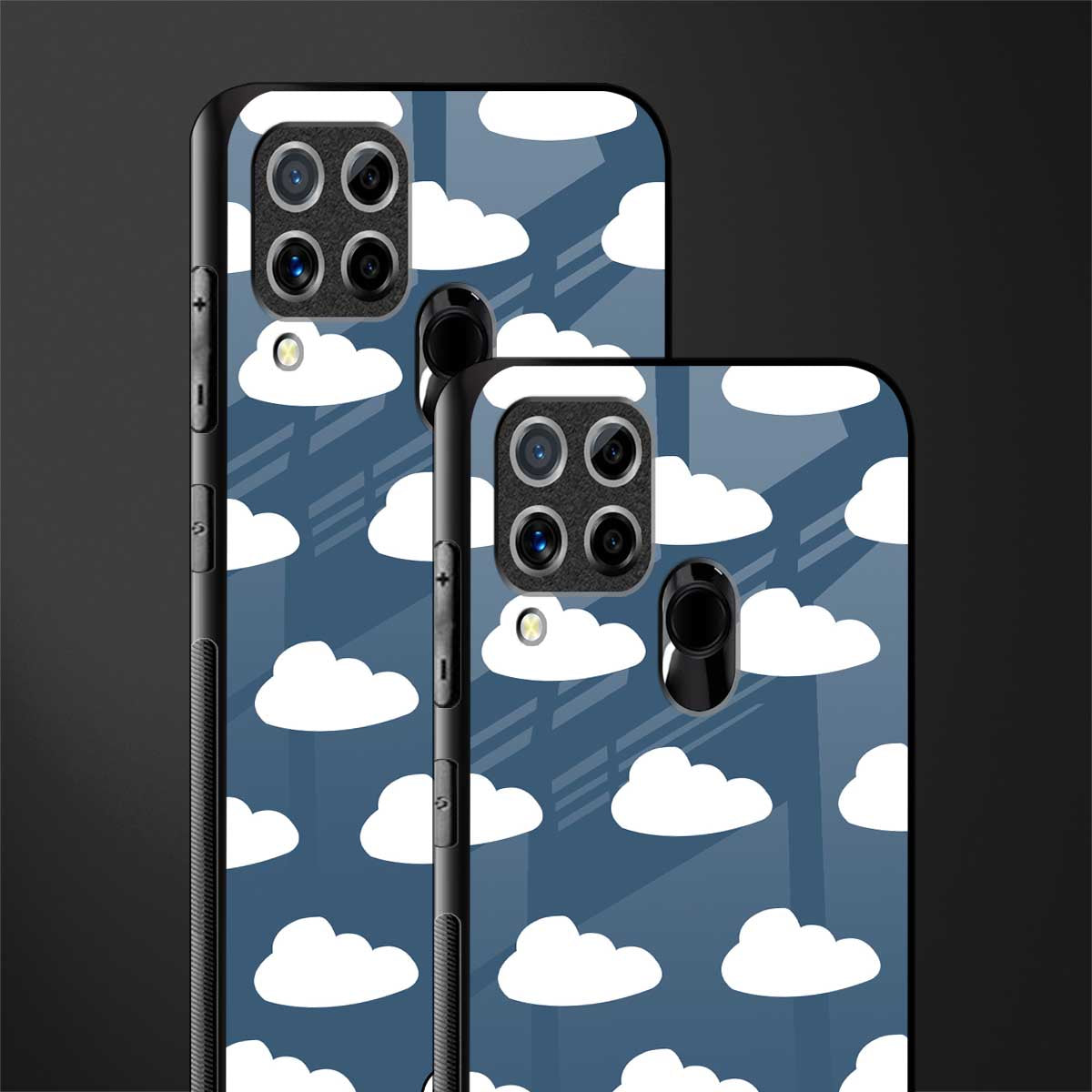 clouds glass case for realme c15 image-2