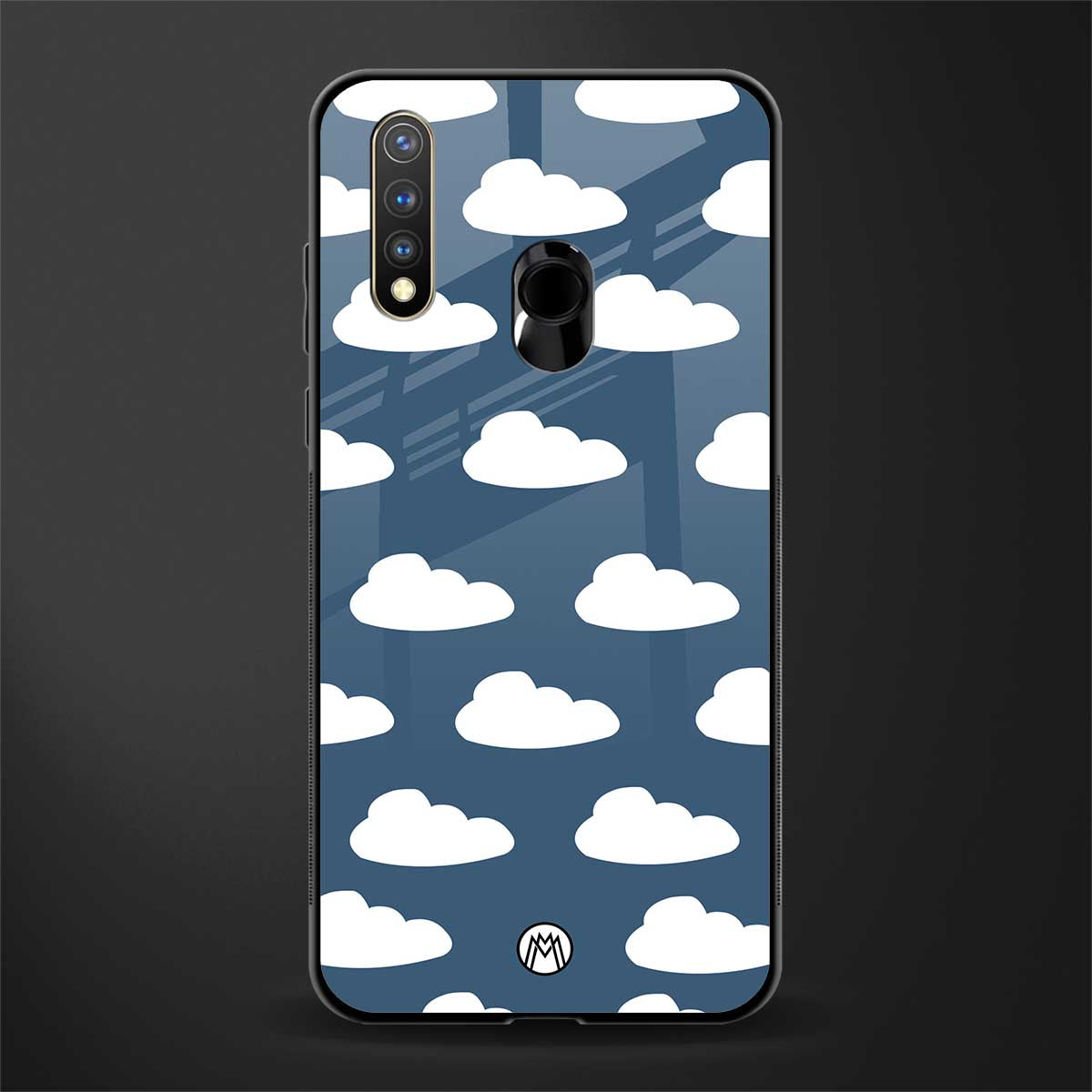 clouds glass case for vivo u20 image