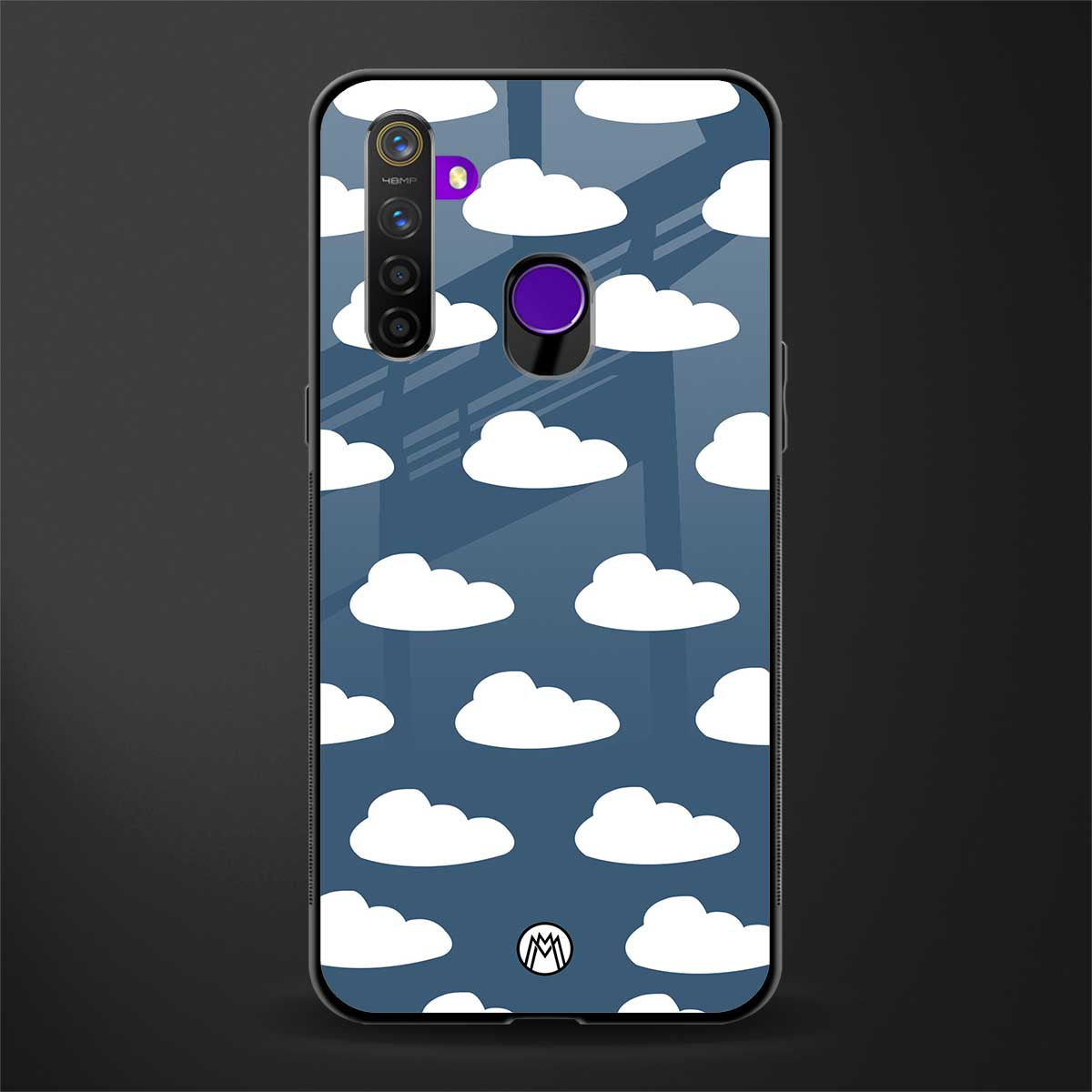 clouds glass case for realme 5 image