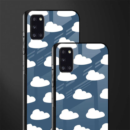 clouds glass case for samsung galaxy a31 image-2