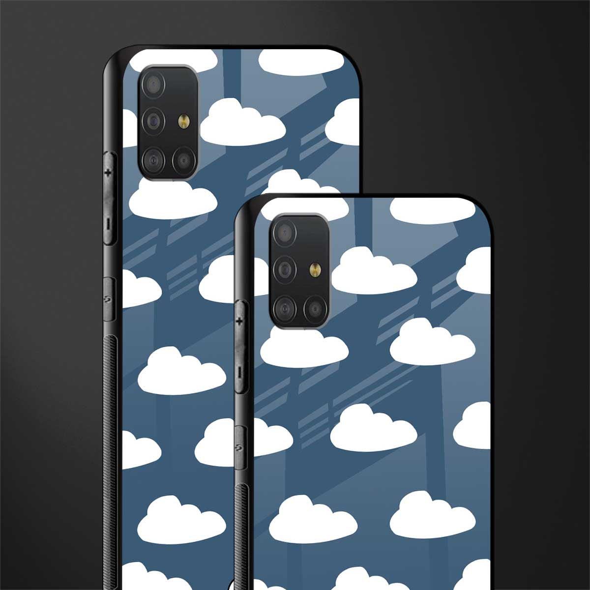 clouds glass case for samsung galaxy a51 image-2