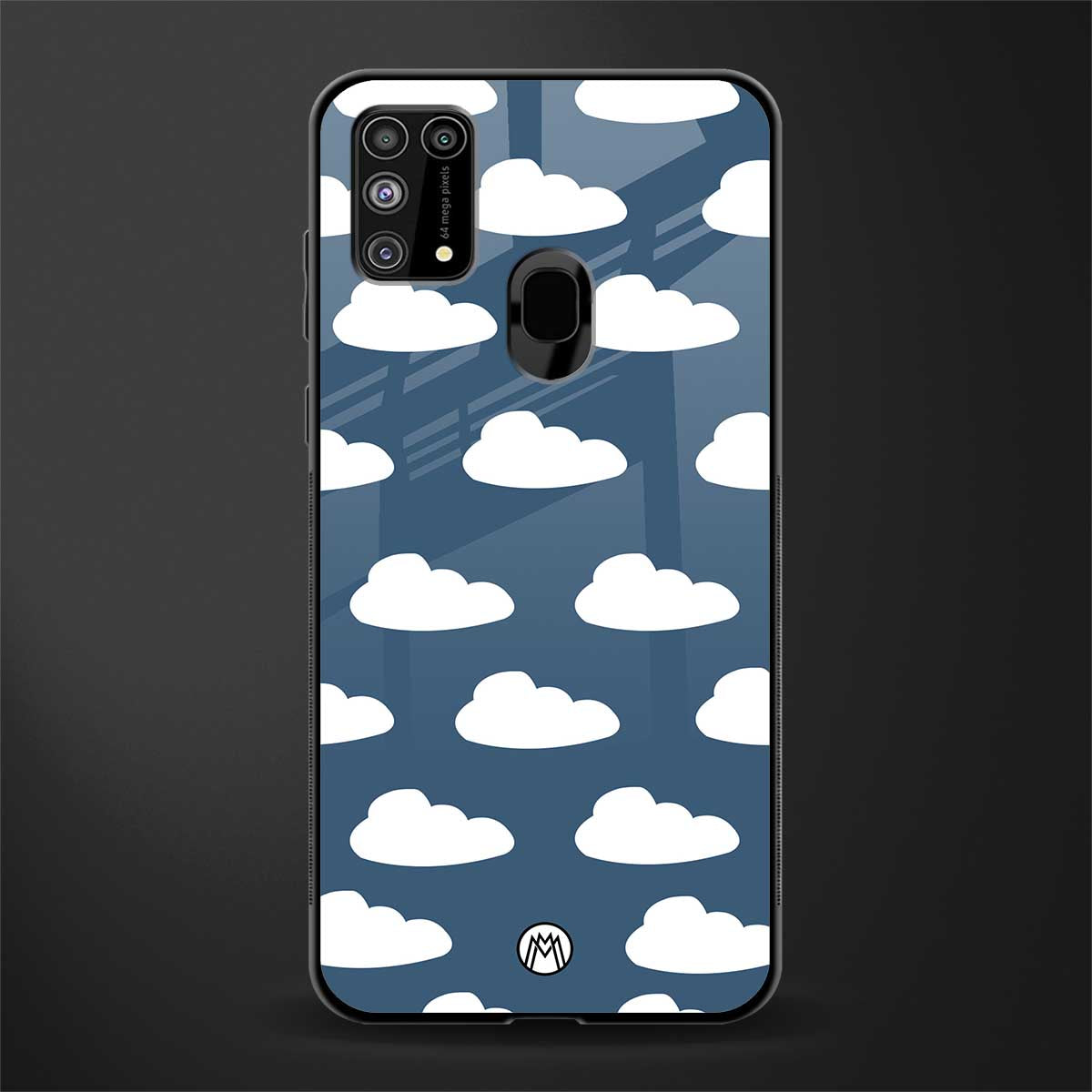 clouds glass case for samsung galaxy f41 image