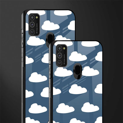 clouds glass case for samsung galaxy m30s image-2