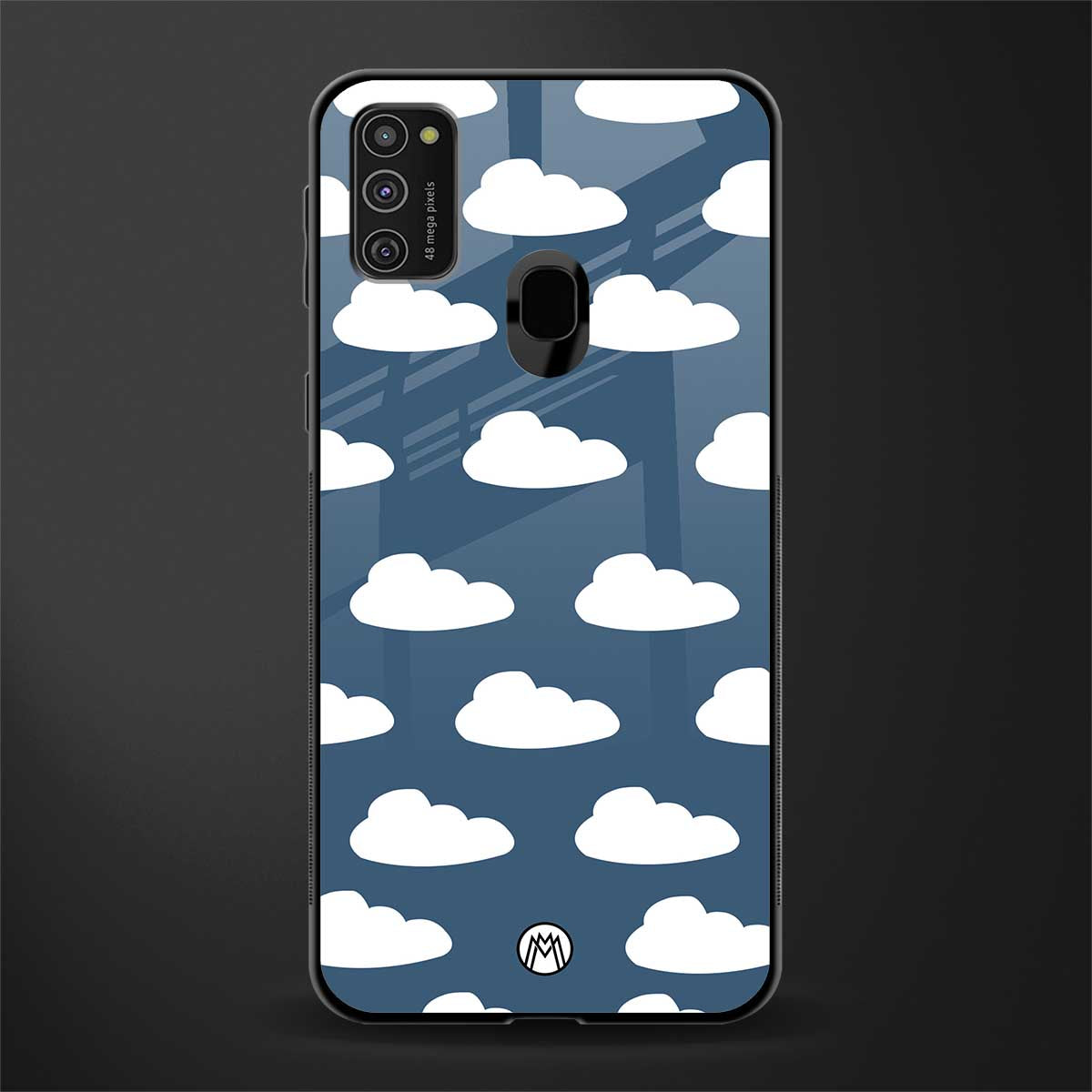 clouds glass case for samsung galaxy m21 image