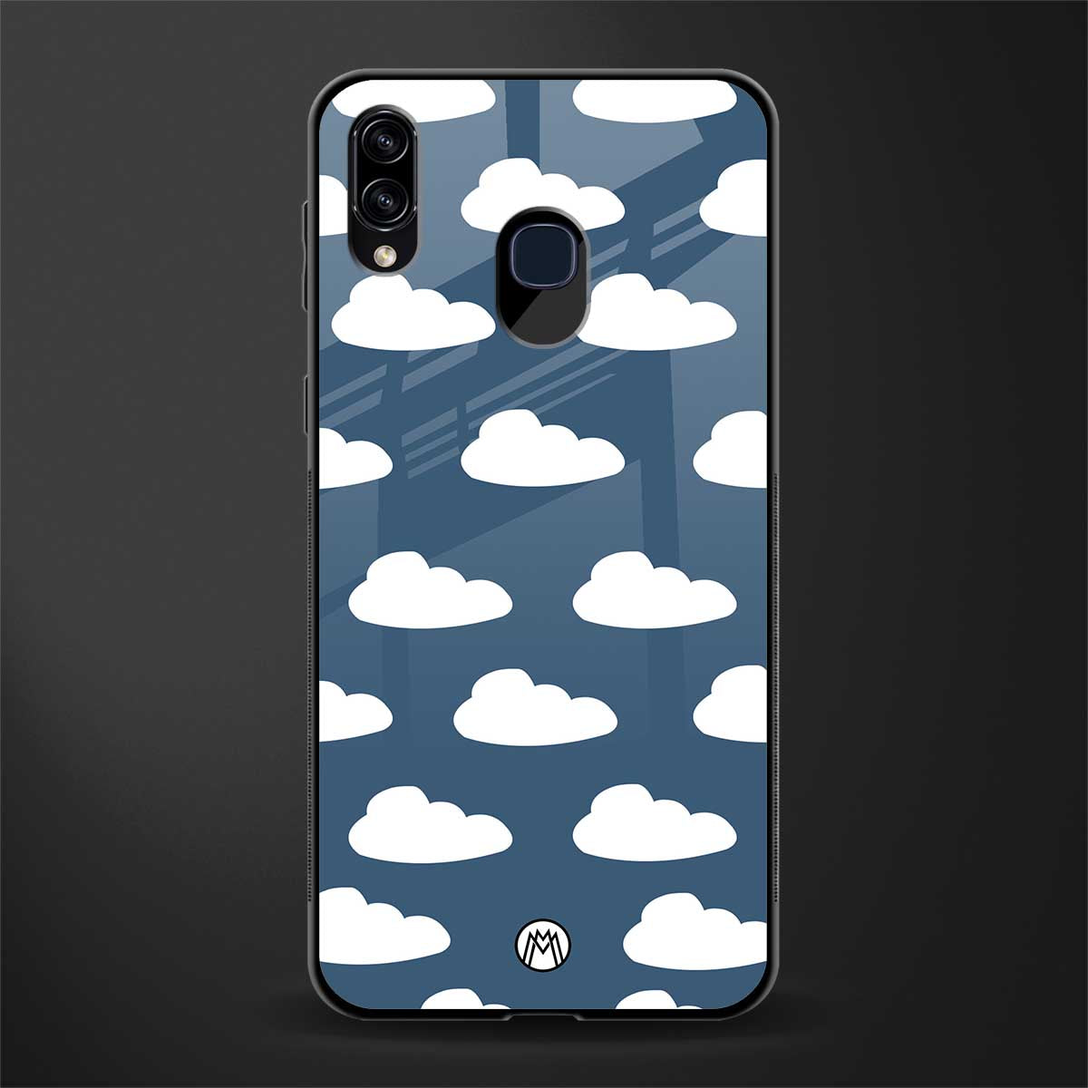 clouds glass case for samsung galaxy m10s image